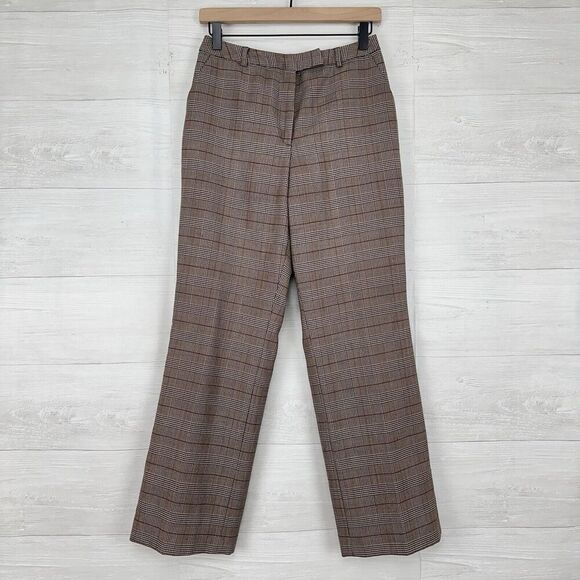 Vintage Stanley Blacker Trouser Pants Women 24 Houndstooth Hi Rise Wool Straight - Picture 11 of 11